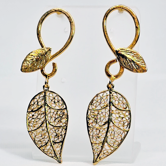 Drop Earrings with Textured Design
